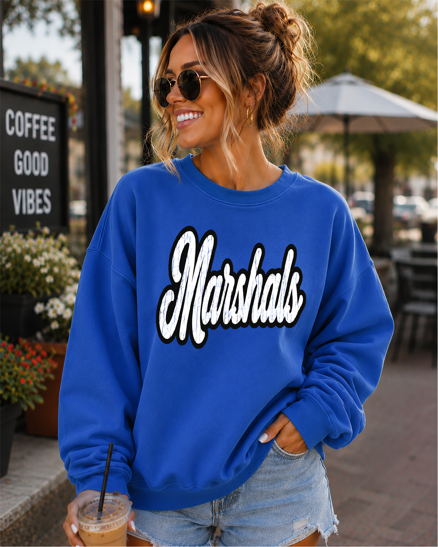 Mascot varsity script distressed DTF Transfer