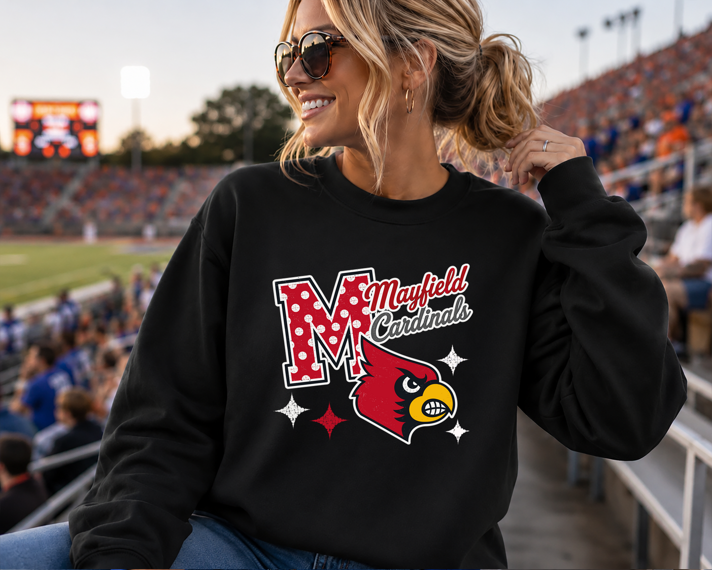 Mascot Hometown Spirit polka dots DTF Transfer