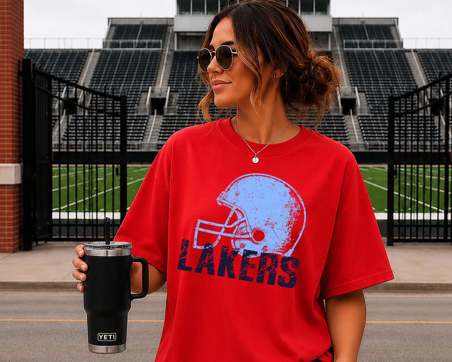 Mascot Grunge distressed football helmet DTF Transfer