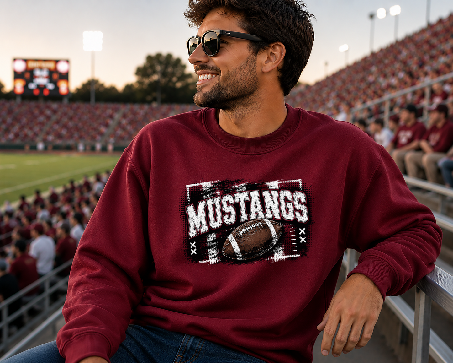 Mascot Gridiron Grunge DTF Transfer