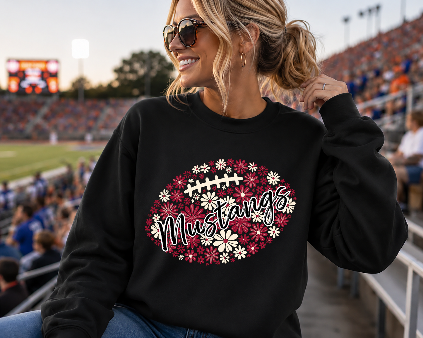 Mascot Flowers Football DTF Transfer