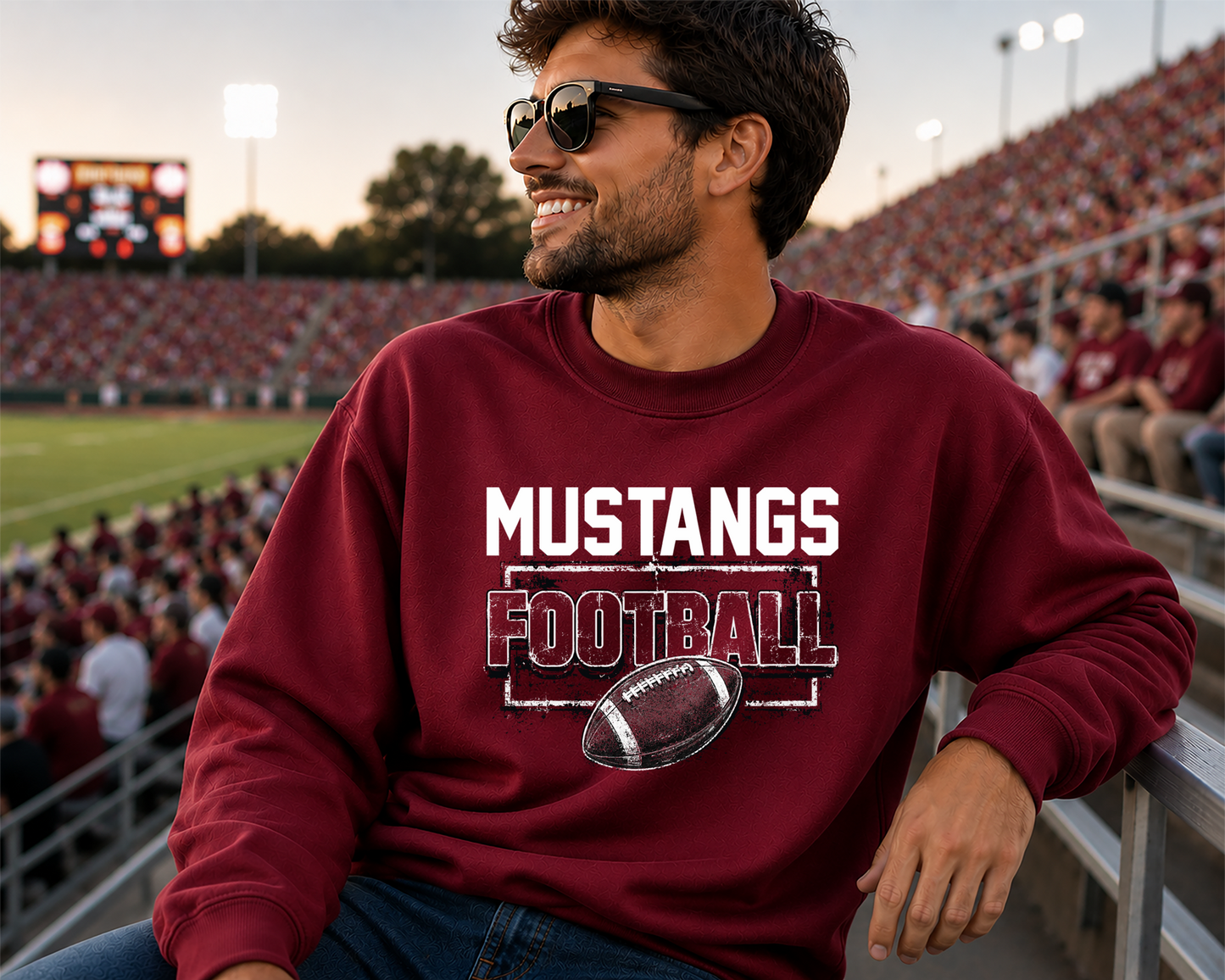 Mascot grunge football DTF Transfer