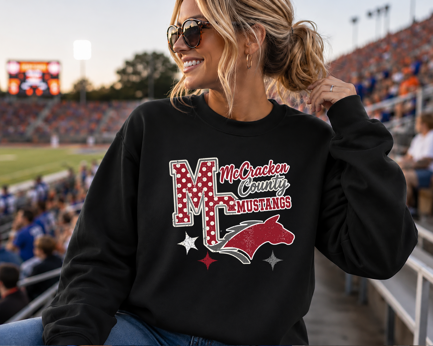 Mascot Hometown Spirit polka dots DTF Transfer