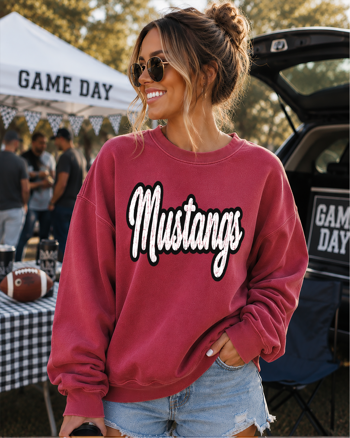 Mascot varsity script distressed DTF Transfer