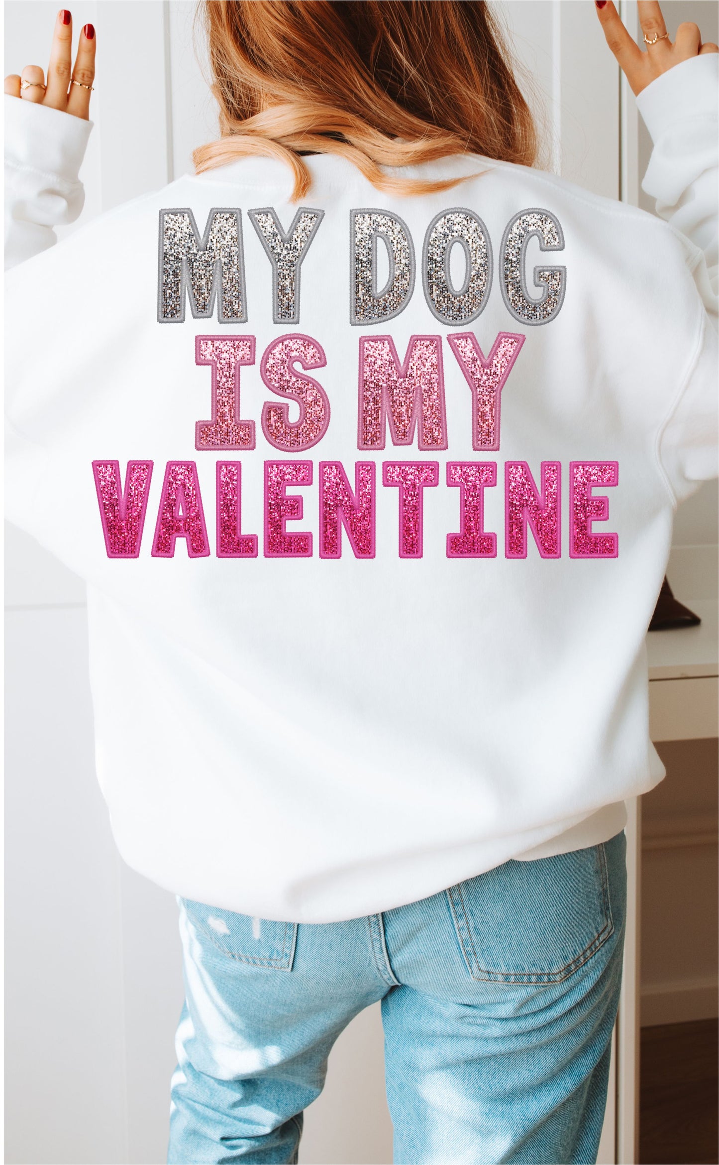 My Dog is my Valentine DTF Transfer Design ozan