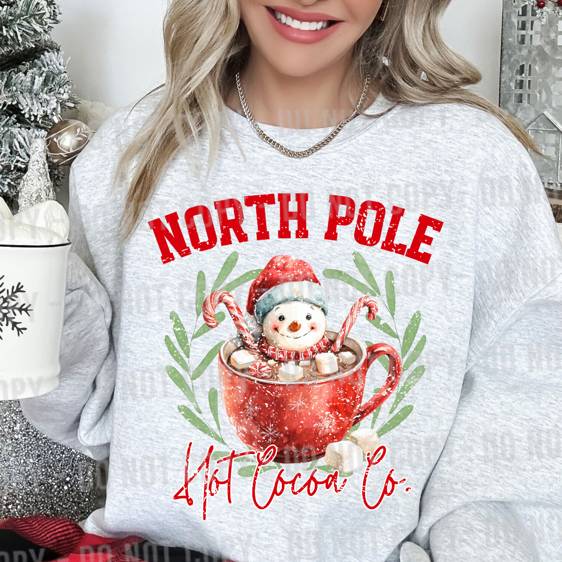 North Pole Hot Cocoa Co DTF Transfer Design