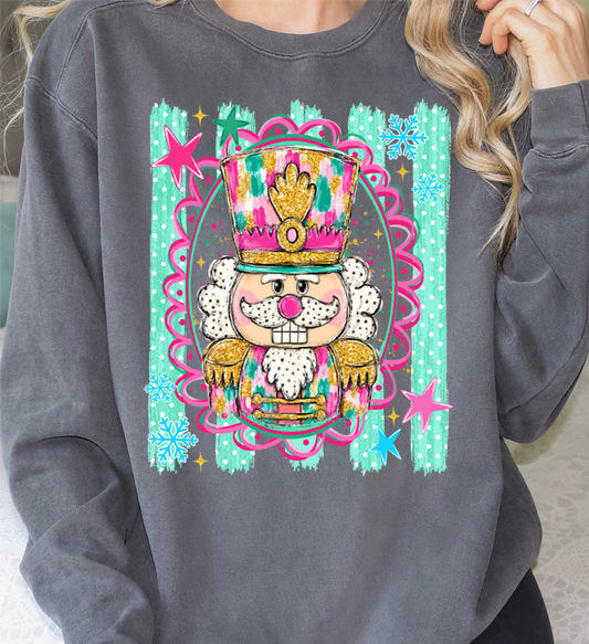 nutcracker bright colors and stripes (1) DTF Transfer Design