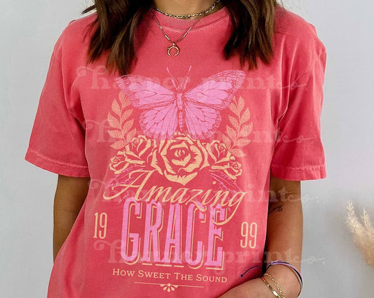 Butterfly, Amazing Grace DTF Transfer Design