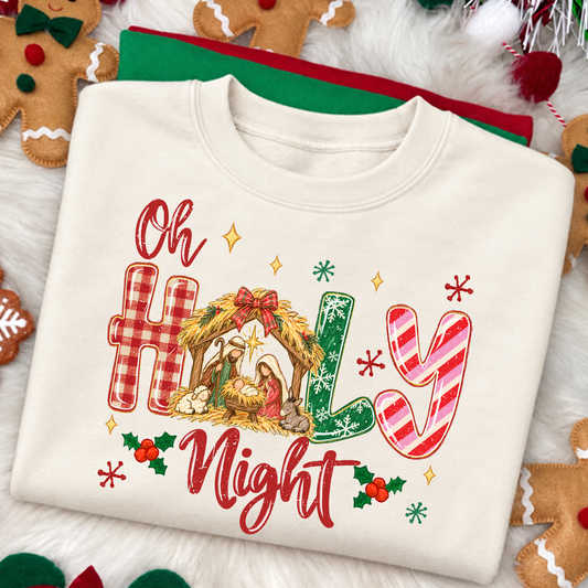 oh holy night Nativity ( DTF Transfer Design