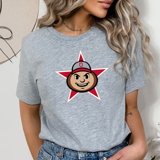 Ohio State Star Mascot DTF Transfer Design