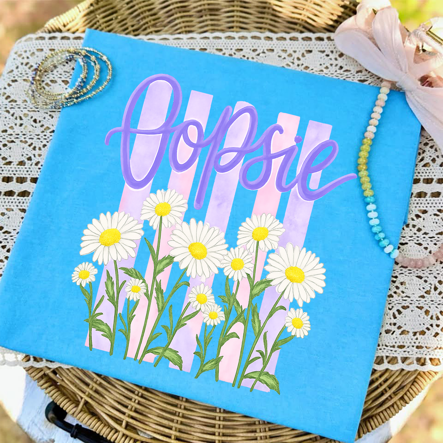 Oopsie daisy preppy DTF Transfer Design