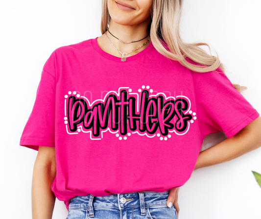 Panthers Lines and Dots  DTF Transfer Design