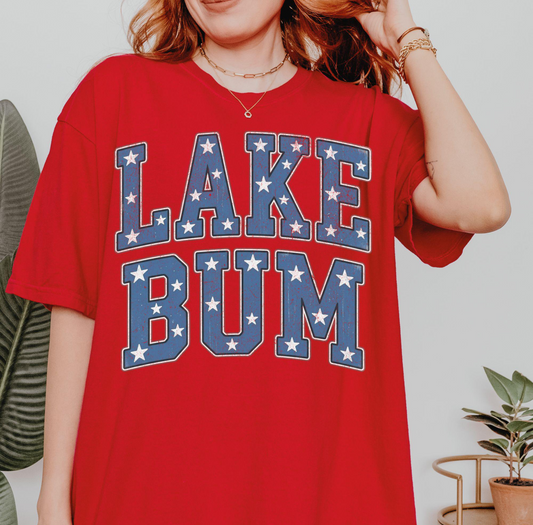 patriotic lake bum DTF Transfer Design