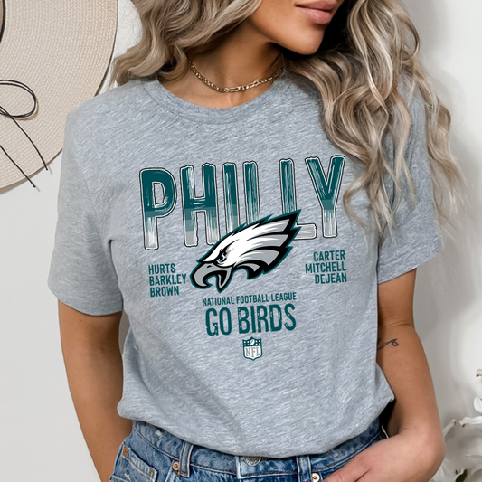 Philly Eagles Go Birds DTF Transfer Design KPI