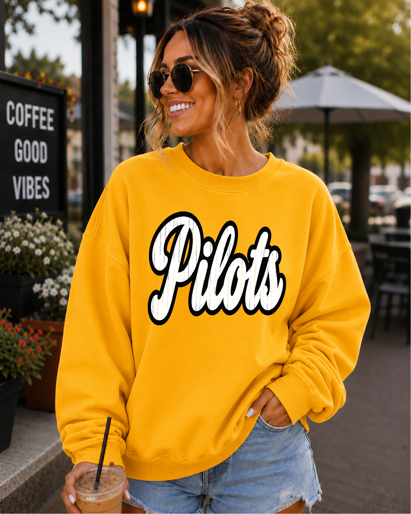 Mascot varsity script distressed DTF Transfer
