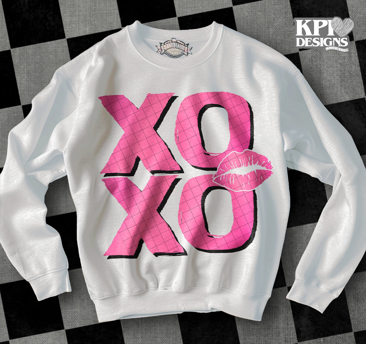 XOXO Pink DTF Transfer Design KPI