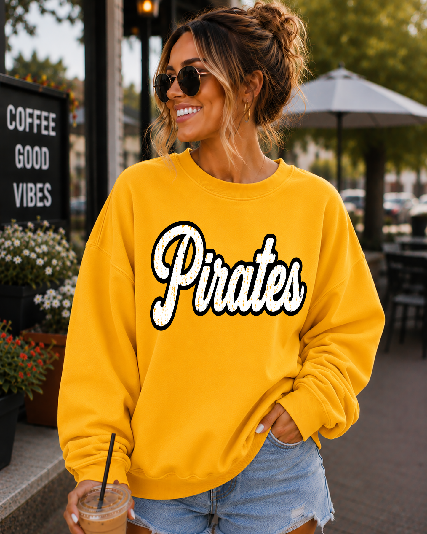 Mascot varsity script distressed DTF Transfer