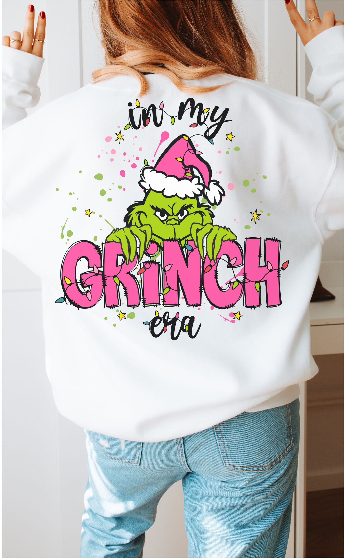 In my Grinch Era Pink DTF Transfer Design