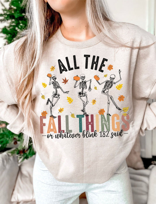 All the Fall Things Skeletons DTF Transfer Design