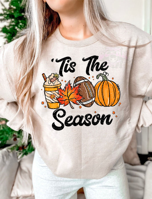 Tis the season coffee football pumpkin DTF Transfer Design