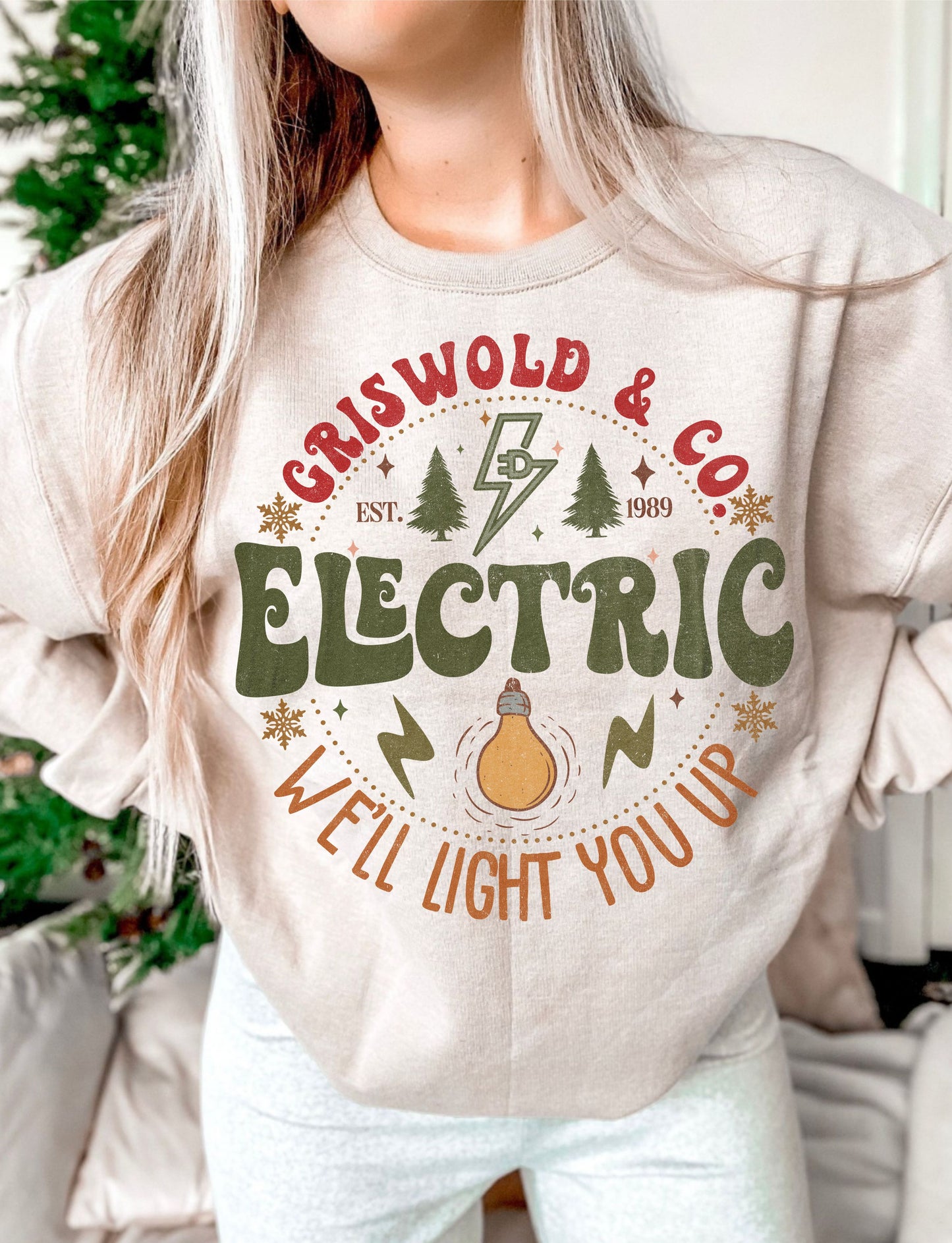 Griswold & Co Electric We'll Light you  up DTF Transfer Design