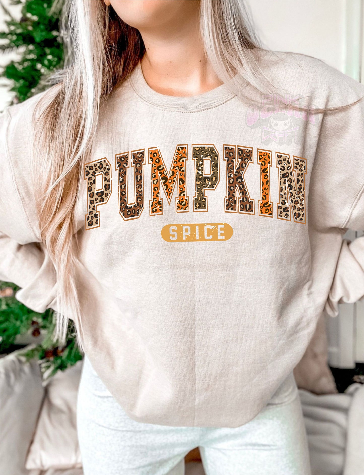 Pumpkin Spice cheetah letters DTF Transfer Design