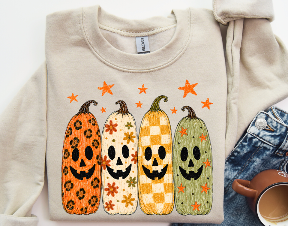 pumpkin preppy DTF Transfer Design