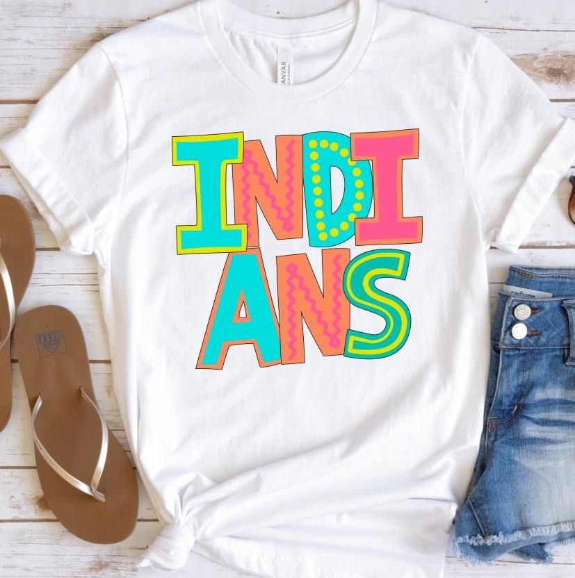 Indians DTF Transfer Design Bev