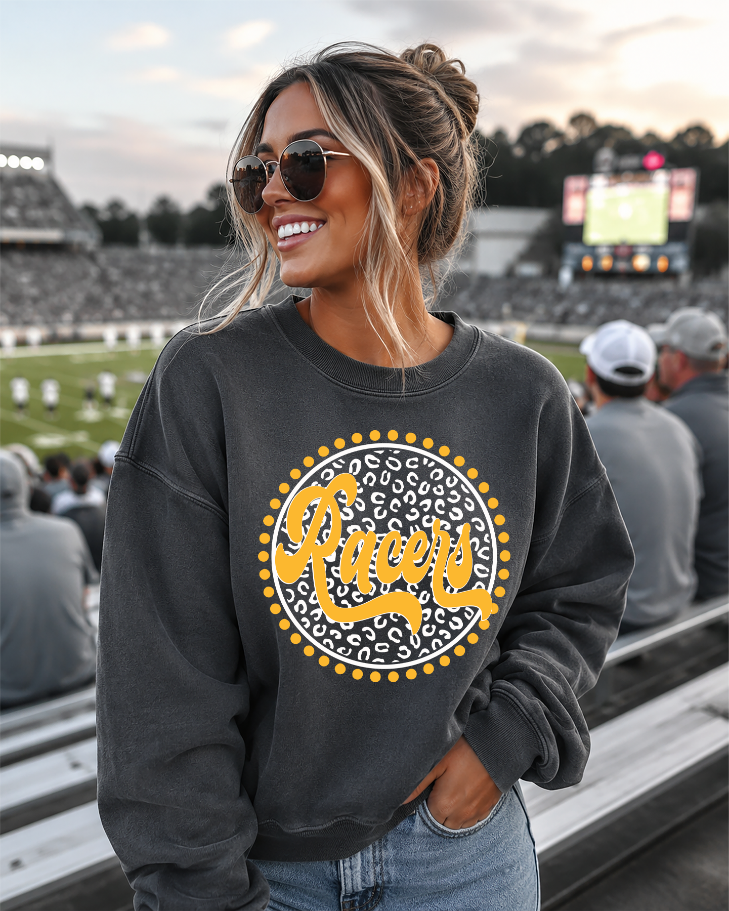 Mascot Cheetah circle with dots DTF Transfer