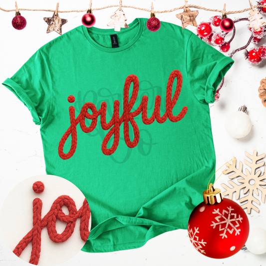 Joyful red or cream yarn DTF Transfer Design