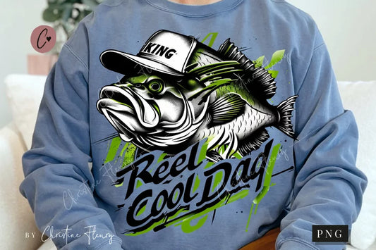 Reel Cool Dad DTF Transfer Design