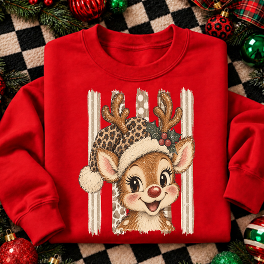 reindeer striped muted tans (1) DTF Transfer Design