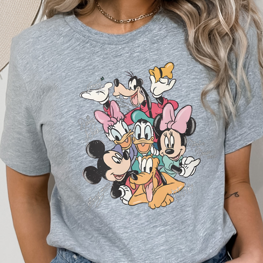 Retro mickey and friends DTF Transfer Design