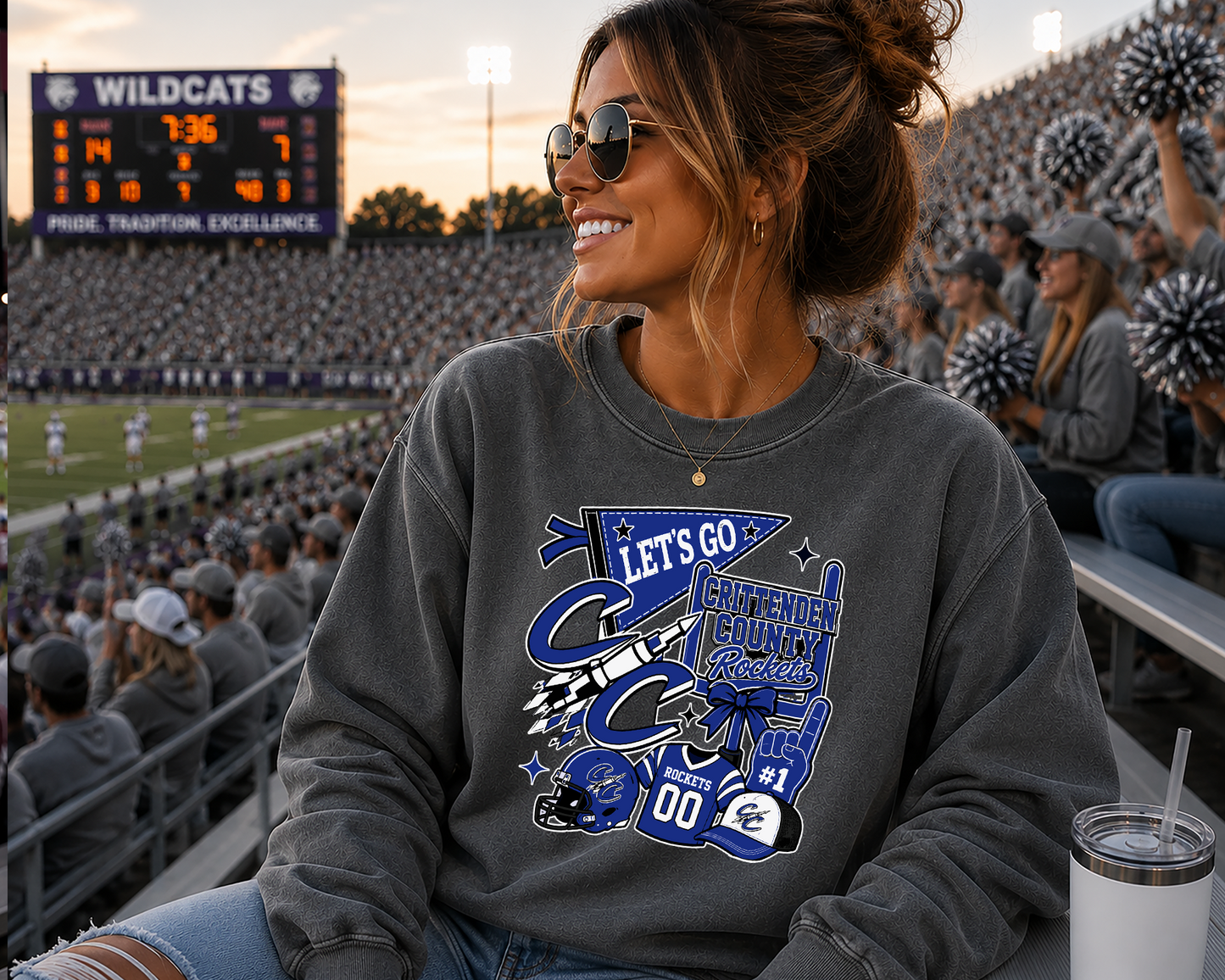 Mascot sideline spirits DTF Transfer