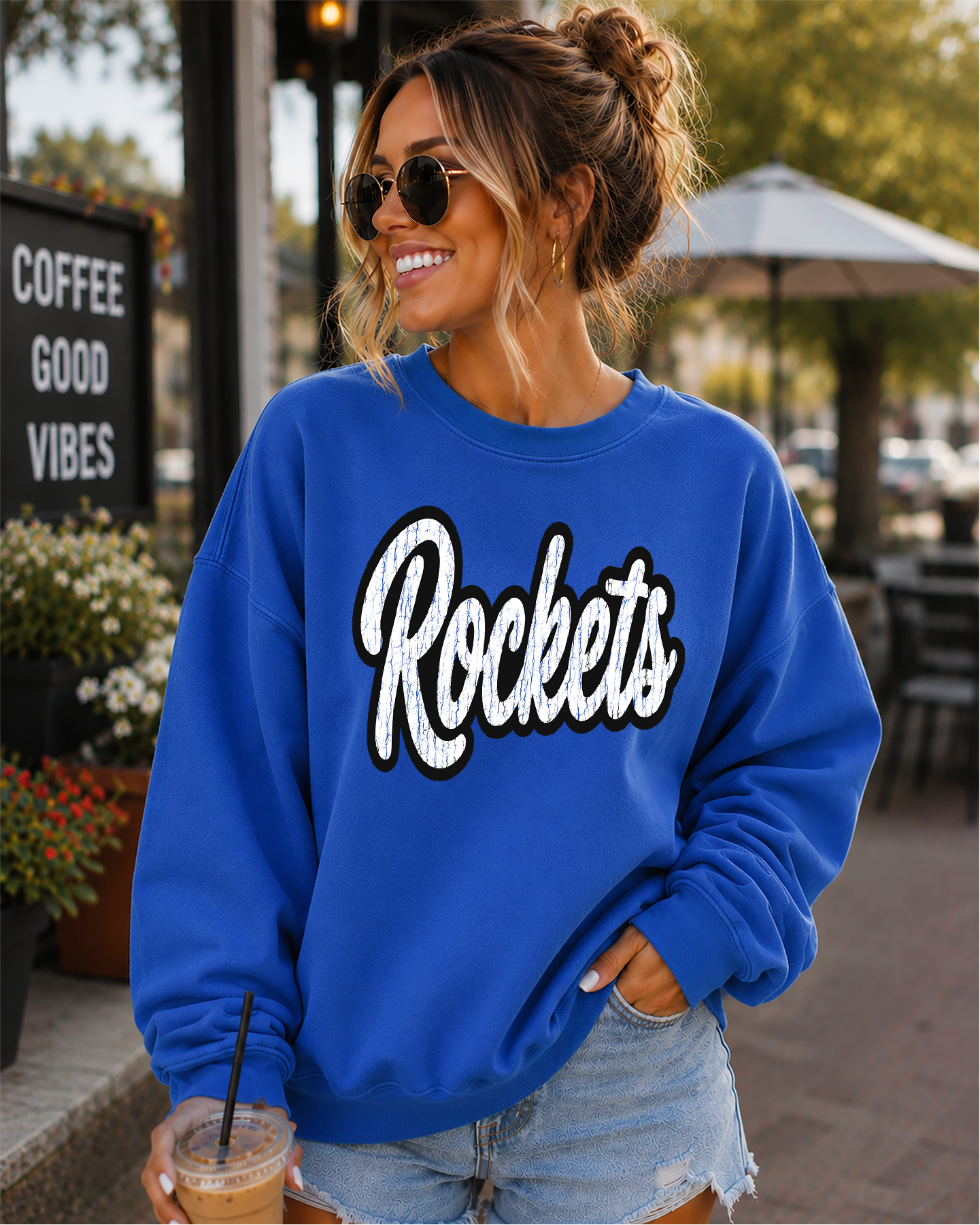 Mascot varsity script distressed DTF Transfer