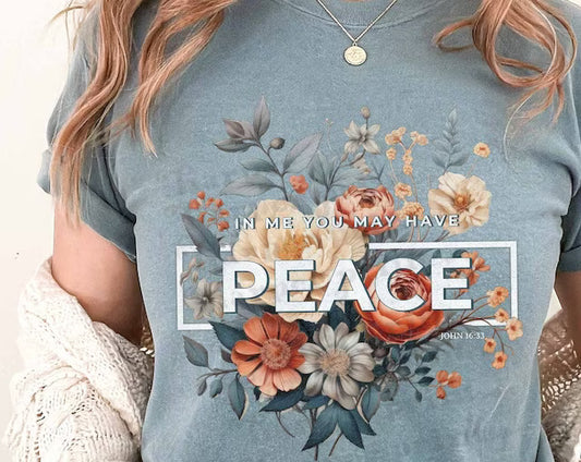 In Me You May Have Peace John 16:33 DTF Transfer Design