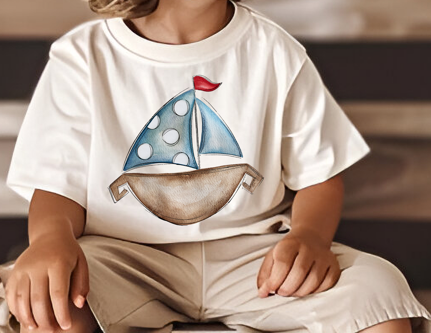 Sailboat blue DTF Transfer Design