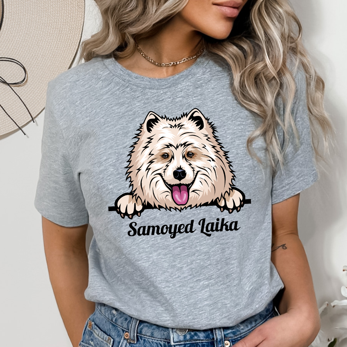 Samoyed Laika DTF Transfer Design