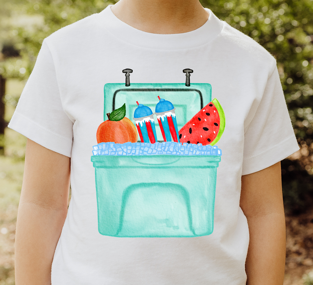 Seafoam filled cooler DTF Transfer Design