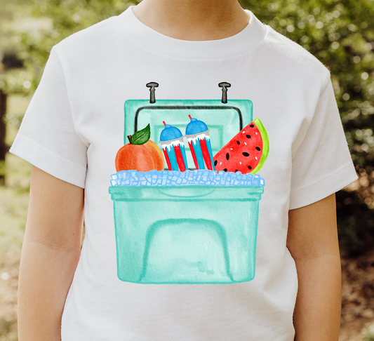 Seafoam filled cooler DTF Transfer Design