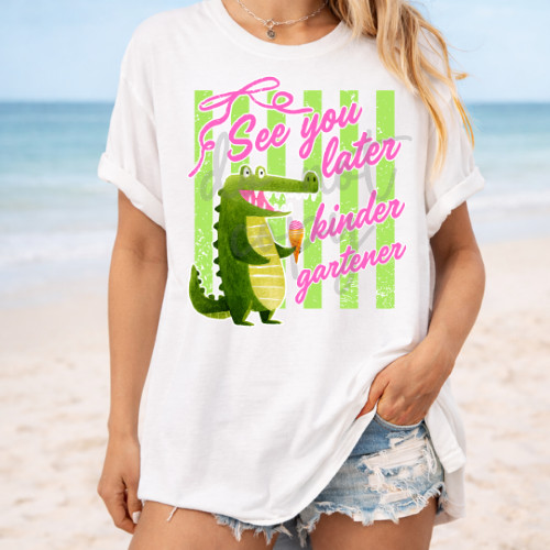 See you later grade level stripes DTF Transfer Design