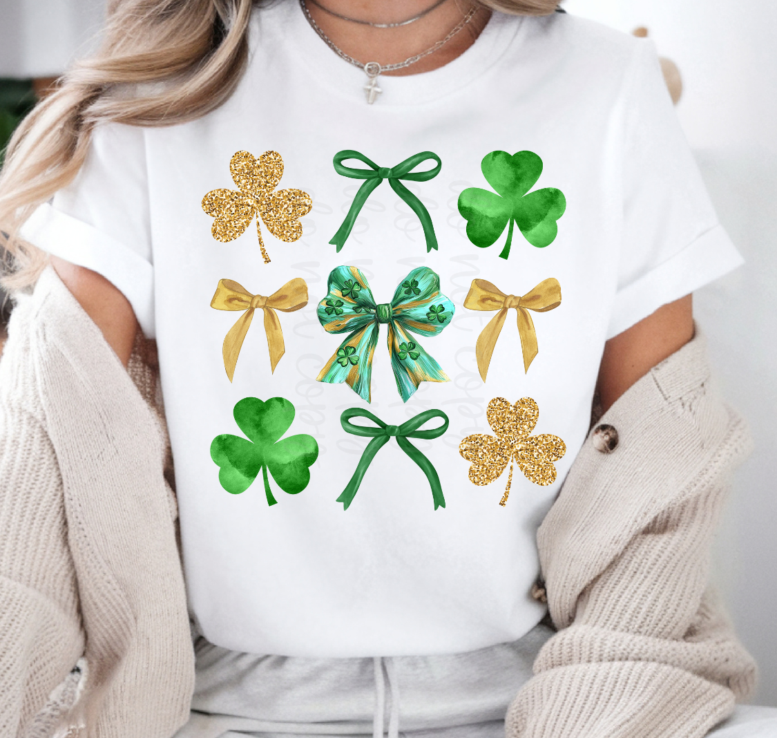 Shamrock Bows DTF Transfer Design