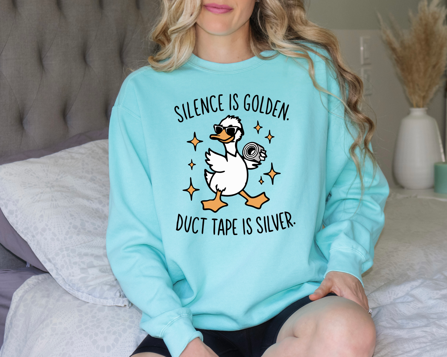 Silence is Golden Duct Tape is Silver DTF Transfer Design CF