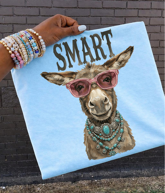 Smart donkey pink sunglasses DTF Transfer Design
