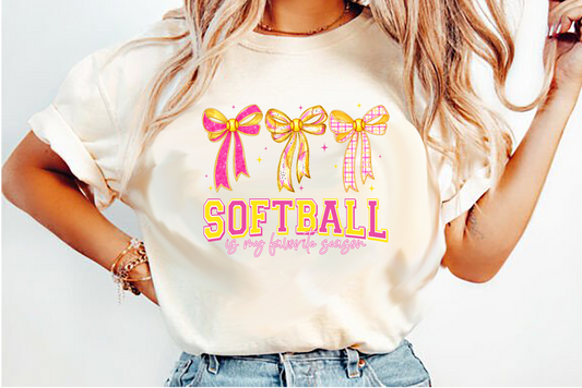 softball is my Favorite Season  DTF Transfer Design