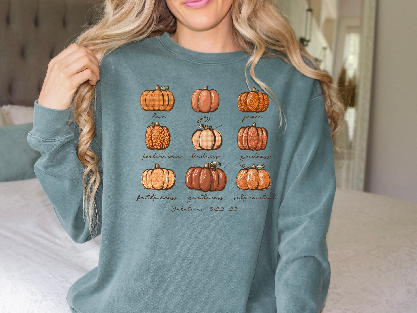 Fruit of the Spirts Stacked Pumpkin pumpkin DTF Transfer Design