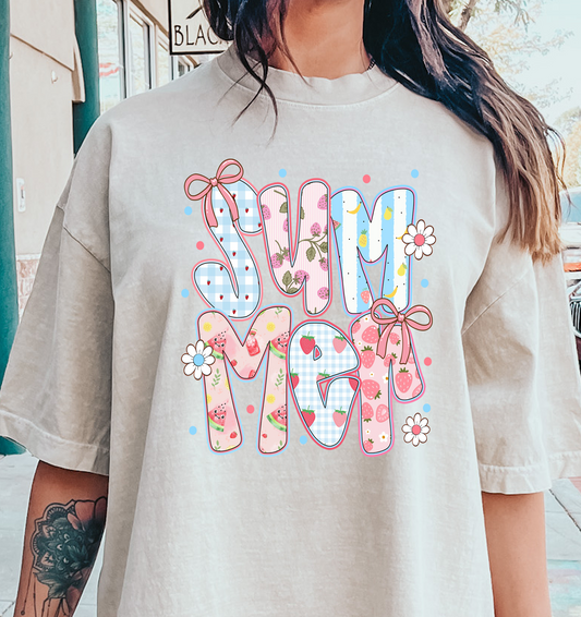 summer stacked pastels bows DTF Transfer Design