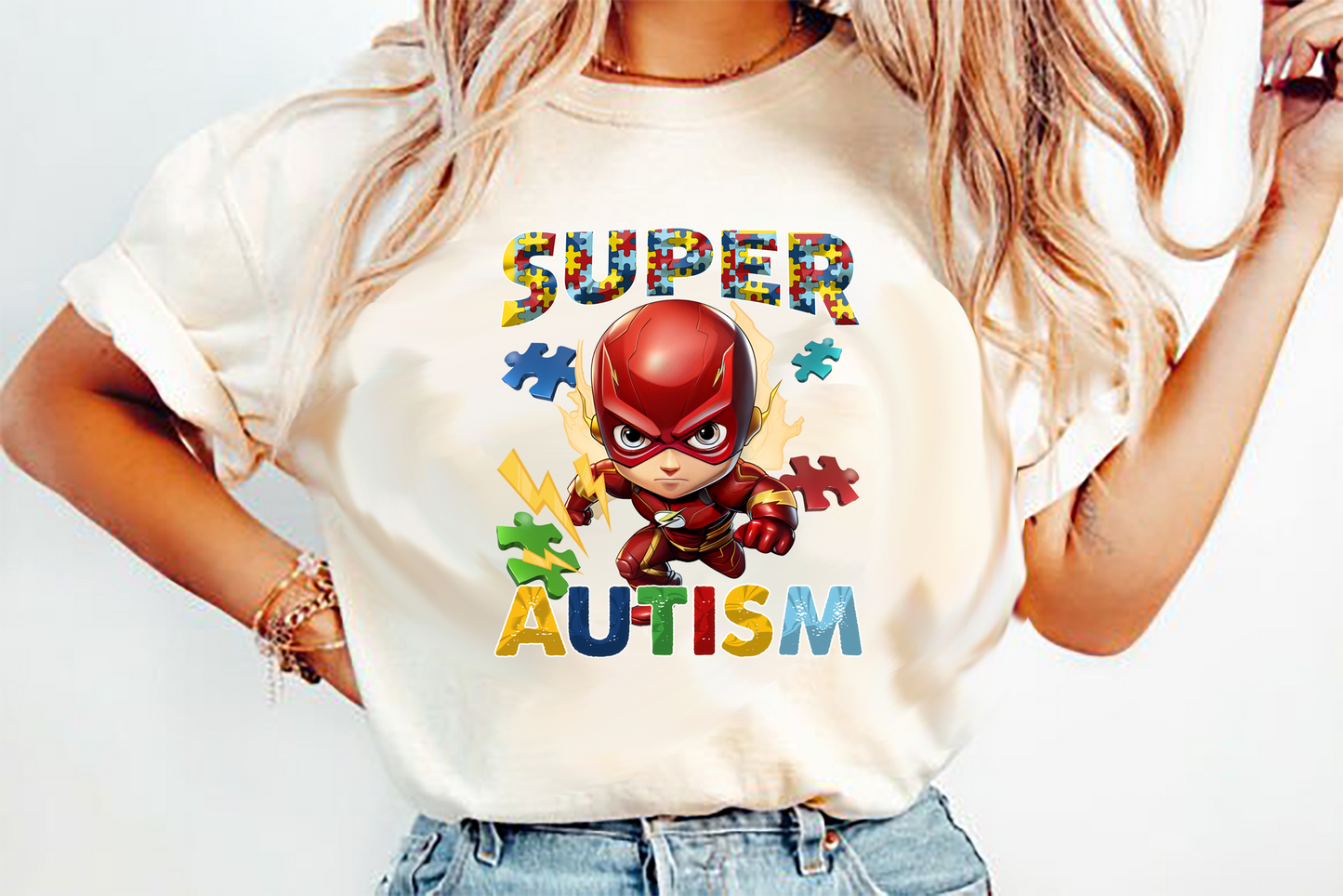super autism the flash DTF Transfer Design
