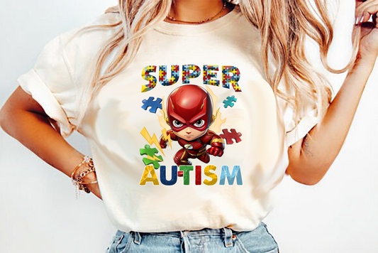 super autism the flash DTF Transfer Design