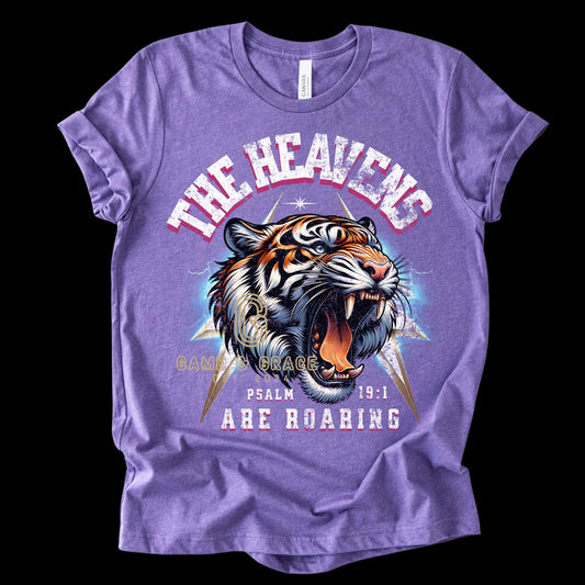 The Heavens are Roaring tiger DTF Transfer Design